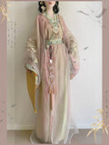 Olive Girl Red Embroidered Hanfu Dress for Ren Faire 2026 Garden Wedding Fairycore Photoshoot Everyday Wear S-XL XS-3XL Plus Size Hand Embroidered Flowing Sleeve Editorial Not Costume Chinese Heritage Fashion Women
