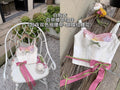 Lolita Original Corset Jsk Dress SP Pink Green Spring/summer Print Daily Bow Lolita High-end Women's Cosplay