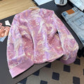 Hanfu Coat Round Neck Buckle Improvement 3d Embroidery Jacket Long-sleeved Jacket Women's Clothing