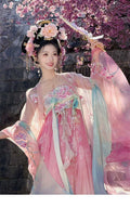High-end Fairy Dress Pink Gradient Embroidery Hanfu Set Ethereal and Graceful Traditional Chinese Style for Daily Photoshoots Travel and Live Streaming Cosplay Women's Fashion Clothings