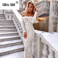 Women Autumn Winter Floor-Length Dress Elegant Long Sleeve Slash Neck Sequin Club Party Dresses Sexy Long Gown Maxi Dress