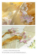 High-end Original Hanfu Dress with Golden Embroidery Flowers Tang-style Floor-length Ethereal and Charming Suitable for Spring and Summer Embroidery Daily Wear Classical Dance Costumes Cosplay Live Streaming and Travel