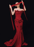 Red Tube Top Evening Dress 2026 New High-end Light Luxury Niche Morning Robe Female Bride Engagement Wedding Toast