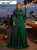 Women Full Sleeve Printed O-neck Maxi Long Dress 2026 Evening Birthday Vacation Sexy Party Club Vestidos Dresses