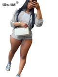 Women's Set Long Sleeve Jacket + Shorts Suit 2025 Summer Streetwear Active Slim Sporty Two 2 Piece Set Outfit Tracksuit