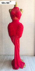 Women Sleeveless Patchwork Ruched Stacked Lace Up Smock Maxi Long Dress Vacation Trendy Party Birthday Dresses Vestidos