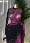 Women Tie Dye Printed Stacked Ruched Long Sleeve Midi Bodycon Maxi Long Dress Birthday Party Education Trendy Dresses