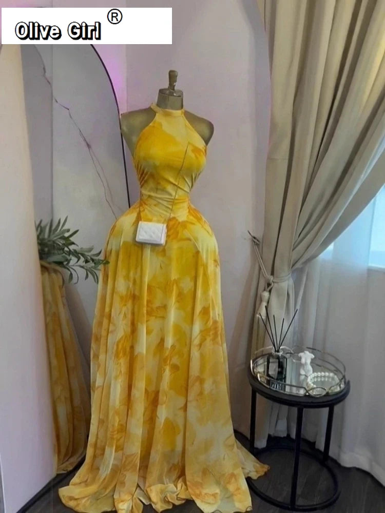 Women Printed Sleeveless with Sashes Fit and Flare A-line Maxi Dress 2026 Streetwear Beach Holiday Long Dresses Vestido