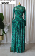 Women Full Sleeve Printed O-neck Maxi Long Dress 2026 Evening Birthday Vacation Sexy Party Club Vestidos Dresses