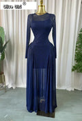 Women Lace Up O-neck Long Sleeve Big Swing A-line Maxi Dress 2026 Sexy Parties Education Vacation Long Dresses Vestidos
