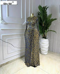 Women Mesh See Through Print Ruched Stacked Long Maxi Dress 2026 Spring Sexy Evening Party Vacation Dresses Vestidos