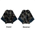 Gold Velvet Embroidery Contrasting Coat High-end Jacket Elegant Blue Gold+patchwork Dress for Women's Clothing Spring Autumn