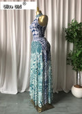 Women Printed Sleeveless with Sashes Fit and Flare A-line Maxi Dress 2026 Streetwear Beach Holiday Long Dresses Vestido