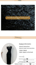 Black Velvet Dress Cheongsam Young Style High-end Atmospheric Slim Fit with Elasticity