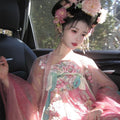 High-end Fairy Dress Pink Gradient Embroidery Hanfu Set Ethereal and Graceful Traditional Chinese Style for Daily Photoshoots Travel and Live Streaming Cosplay Women's Fashion Clothings