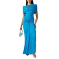 Elegant Light Luxury Maxi Dress for Women Cape Sleeve Cutout Twist Waist Long Gown for Celebrity Formal Dinner Party Outfit