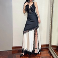 Loose Dresses For Women Square Neck Sleeveless High Waist Temperament Minimalist Dress Female Fashion New
