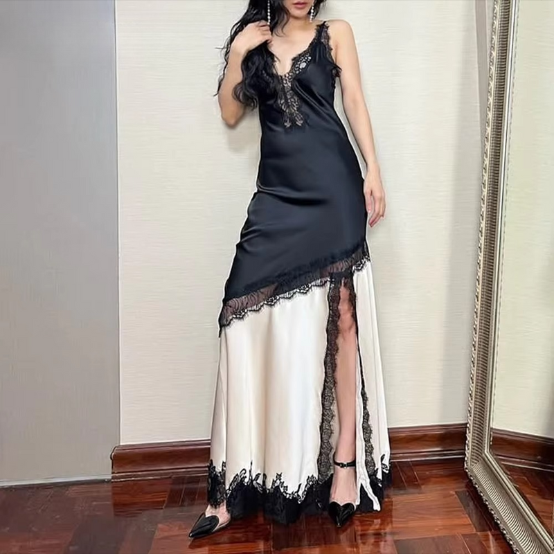 Loose Dresses For Women Square Neck Sleeveless High Waist Temperament Minimalist Dress Female Fashion New