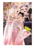 High-end Fairy Dress Pink Gradient Embroidery Hanfu Set Ethereal and Graceful Traditional Chinese Style for Daily Photoshoots Travel and Live Streaming Cosplay Women's Fashion Clothings