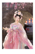High-end Fairy Dress Pink Gradient Embroidery Hanfu Set Ethereal and Graceful Traditional Chinese Style for Daily Photoshoots Travel and Live Streaming Cosplay Women's Fashion Clothings