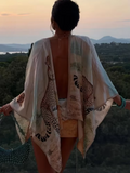 Women‘s Multi Leopard Print Dress Cover Up Boho V Neck Wide Sleeve Loose Tunic 2026 Summer Beach Vacation Daily Casual Outfit