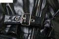Zip Women Varsity Jacket Faux Leather Patchwork Cinched Waist Autumn Fashion Wild Street Hipster Uniform Crop Coat