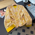 Hanfu Coat Round Neck Buckle Improvement 3d Embroidery Jacket Long-sleeved Jacket Women's Clothing