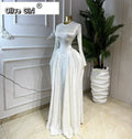 Women Lace Up O-neck Long Sleeve Big Swing A-line Maxi Dress 2026 Sexy Parties Education Vacation Long Dresses Vestidos
