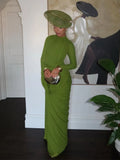 Elegant Pleated Mesh Shawl Maxi Dress Chic Long Sleeve Slim Fit Dresses 2026 Spring New O-Neck Party Prom Gowns Chic