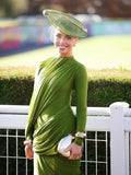 Elegant Pleated Mesh Shawl Maxi Dress Chic Long Sleeve Slim Fit Dresses 2026 Spring New O-Neck Party Prom Gowns Chic