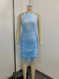 Ladies Gradient Tassel Off-Shoulder Bodycon Design Celebrity Club Party Sleeveless Sexy Mini Bandage Dress 2026