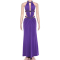 Sexy Backless Halter Neck Hollow Out Long Dress Womens Sleeveless Maxi Dress Vacation Elegant Party Hollow Beach Dresses