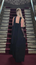 Elegant Ribbon Corset Long Dress For Women Slip Slit Maxi Dresses Evening Bridesmaid Wedding Guest Olive Green Black Cocktail