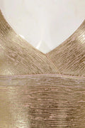 Women's Gold Bandage Dress Bodycon Spaghetti Celebrity Runway Sexy Club Costume Party Summer 2026 New