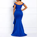 Winter Women Slash Neck Short Sleeve Pearl Dress Sexy Office Lady Africa Evening Night Club Party Long Maxi Dresses GL05143