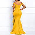 Winter Women Slash Neck Short Sleeve Pearl Dress Sexy Office Lady Africa Evening Night Club Party Long Maxi Dresses GL05143
