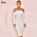 Sexy Black Mesh Summer Dress Women Slash Neck Folds Bodycon Dress Woman Party Night Vintage Elegant Dress Ladies Vestidos