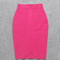 Quality High Waist Women Pencil Bandage Skirts Rose Pink Slim Tight Elastic Streetwear Girl Skirts Bodycon Drop Shipping