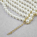 Fashion Pearl Shawl Tops Women 2026 O-neck Handmade Beading Shawl Top Ladies Party Female Elegant Shawl Tops