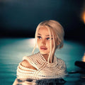 Fashion Pearl Shawl Tops Women 2026 O-neck Handmade Beading Shawl Top Ladies Party Female Elegant Shawl Tops