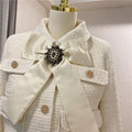 2026 Winter New Women Tweed Fringed 2 Two-Piece Set Sexy Long Sleeve Button Jacket + Short Skirt Set Vestidos Party Suit
