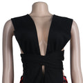 Women 2 Pieces Set Low-Neck Solid Lace Up Corset Top+Stripe Swirl Print Pants Elastic Skinny Sporty Street Outfits