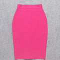 Quality High Waist Women Pencil Bandage Skirts Rose Pink Slim Tight Elastic Streetwear Girl Skirts Bodycon Drop Shipping