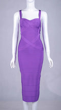 New 2026 Women Sexy Celebrity Midi Red White HL Elastic Bandage Dress Spaghetti Strap Club Bodycon Party Dress Wholesale HL434