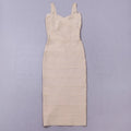 New 2026 Women Sexy Celebrity Midi Red White HL Elastic Bandage Dress Spaghetti Strap Club Bodycon Party Dress Wholesale HL434