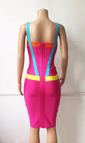New 2026 Women Sexy Celebrity Midi Red White HL Elastic Bandage Dress Spaghetti Strap Club Bodycon Party Dress Wholesale HL434