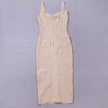New 2026 Women Sexy Celebrity Midi Red White HL Elastic Bandage Dress Spaghetti Strap Club Bodycon Party Dress Wholesale HL434