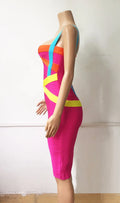 New 2026 Women Sexy Celebrity Midi Red White HL Elastic Bandage Dress Spaghetti Strap Club Bodycon Party Dress Wholesale HL434
