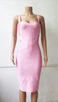 New 2026 Women Sexy Celebrity Midi Red White HL Elastic Bandage Dress Spaghetti Strap Club Bodycon Party Dress Wholesale HL434