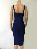 New 2026 Women Sexy Celebrity Midi Red White HL Elastic Bandage Dress Spaghetti Strap Club Bodycon Party Dress Wholesale HL434